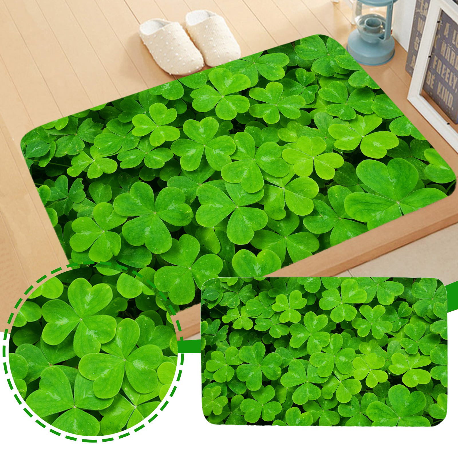 Patrick's Day Shamrock Decor Floor Mat Round Area Rugs Home Bedroom Carpets St 