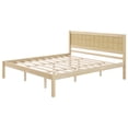 thumbnail image 6 of Leumius King Size Platform Bed Frame with Headboard, Wood Slat Support, No Box Spring Needed for Bedroom Guest Room Natural, 6 of 9