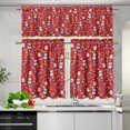 thumbnail image 2 of Yuyamidu Christmas Kitchen Curtains and Valances 3 Panel Sets Soft Bathroom Window Curtain with Rod Pocket Easy to Install Contemporary Trendy Valances, 2 of 5