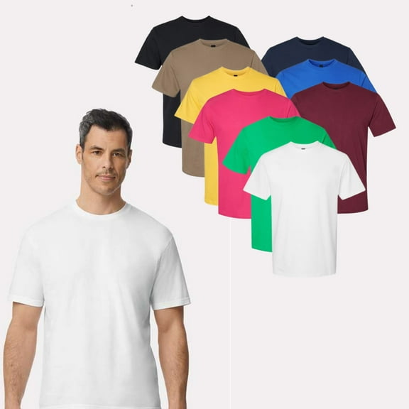 Gildan Softstyle T-Shirt for Men, Midweight Short Sleeve Cotton Tee, 9 Pack Classic Mix Color, S