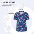 thumbnail image 3 of Zufioo Plants And Flamingos Print Men's Baseball Short Sleeve, Moisture Wicking Button-Down Hip Hop Tee-3X-Large, 3 of 7