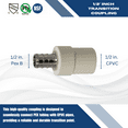 thumbnail image 4 of 5 Pcs XFITTING 1/2" Inch Pex x 1/2" Inch Pex CPVC Transition Coupling, 3-3-1=5XX, 4 of 4