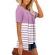 thumbnail image 3 of Camisetas de Manga Corta de Verano para Mujeres, Moda Impresa Falsa de Dos Piezas de Cuello Redondo para Uso Casual, Diario Y de Fiesta, 3 of 7