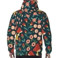 thumbnail image 6 of Bingfone Berries And Flowers Men'S Drawstring Hoodie Long Sleeve Pocket Sweatshirts-Xx-Large, 6 of 9