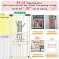 thumbnail image 3 of Lumizone Extra Tall Pet Gate 61.02" High Pressure Mounted 38.39"-42.51" Extra Wide 1.37" Gap for Cat Dog Children Stairs Doorway Hallway No Drilling Auto-Close (38.39"-42.51", Cream), 3 of 10