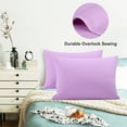 thumbnail image 6 of PiccoCasa Set of 2 Cotton Pillowcases with Zipper Closure Light Purple Standard(20"x26"), 6 of 8