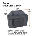 thumbnail image 4 of Classic Accessories Water-Resistant 70 Inch BBQ Grill Cover with Coiled Grill Brush & Magnetic LED Light, 4 of 12