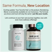 Live Conscious Hair La Vie Revitalizing Blend Hair Vitamins with Biotin, Collagen and Saw Palmetto for Women and Men