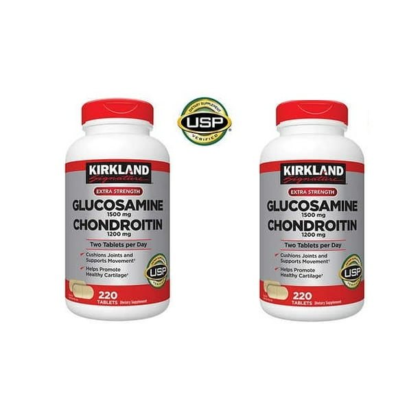 2 PACK KS Glucosamine HCI 1500 mg and Chondroitin Sulfate 1200 mg