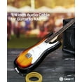 thumbnail image 3 of GearIT Audio Instrument Cable (6ft) Right Angle to Straight 1/4 Inch Male to Male for AMP Cord, Base and Electric Guitar - Brown/Yellow, 3 of 6