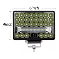 thumbnail image 2 of Par Faros 6'' Auxiliares Cuadrados 144w Hi/lo Auto Moto 4x4, 2 of 7