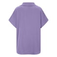 thumbnail image 5 of BJUTIR Womens Shirts Tops Solid Color Business Casual Short Sleeve Shirt, 5 of 5