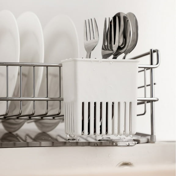 Utensils Holder and Cutlery Drying Rack Compact Kitchen Drainer Organizer Storage Solution