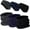 Black, Grey, Navy Blue, variant on 6 Pieces Fleece Ear Warmers Headband Winter Neck Gaiter