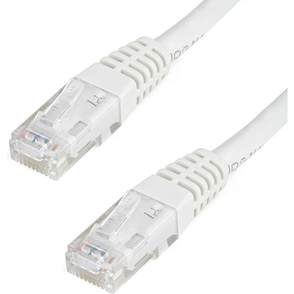 UTAH-15ft CAT6 Ethernet Cable - White CAT 6 Gigabit Ethernet Wire -650MHz 100W PoE RJ45 UTP Molded Network/Patch Cord w/Strain Relief/Fluke Tested/Wiring is UL Certified/TIA (C6PATCH15WH)