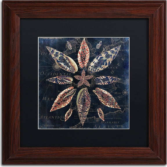 Trademark Fine Art "Maritime Blues VII" Canvas Art by Color Bakery, Black Matte, Wood Frame