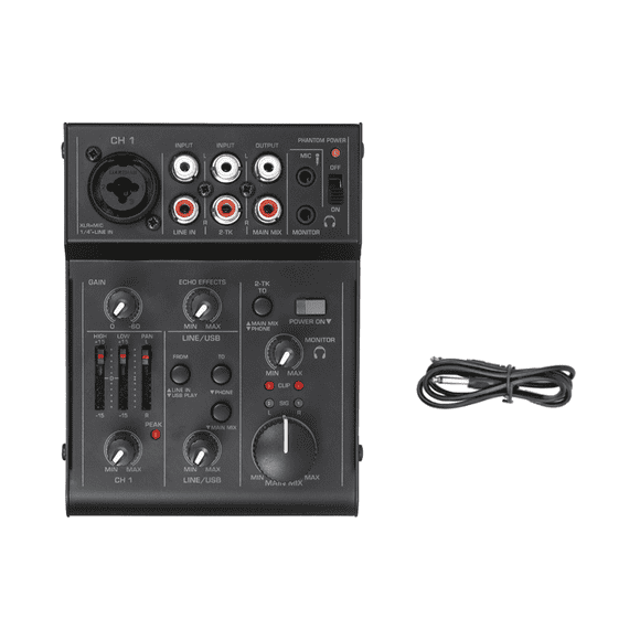 Audio Mixer Sound Mixing Console USB Audio Interface Built-in Effect Mini Professional Mixer Sound Card