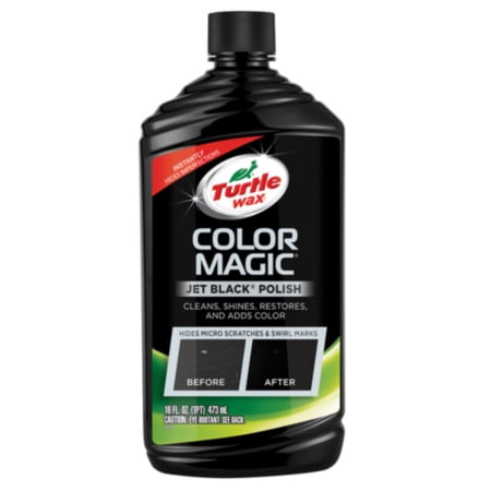Turtle Wax Color Magic Black Car Polish - Has advanced polishes, dyes and pigments that revive the color of your car's finish, 16 ounce bottle, sold by