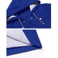 thumbnail image 4 of Gabardina impermeable LOMON con capucha larga para mujer, azul XL, 4 of 6