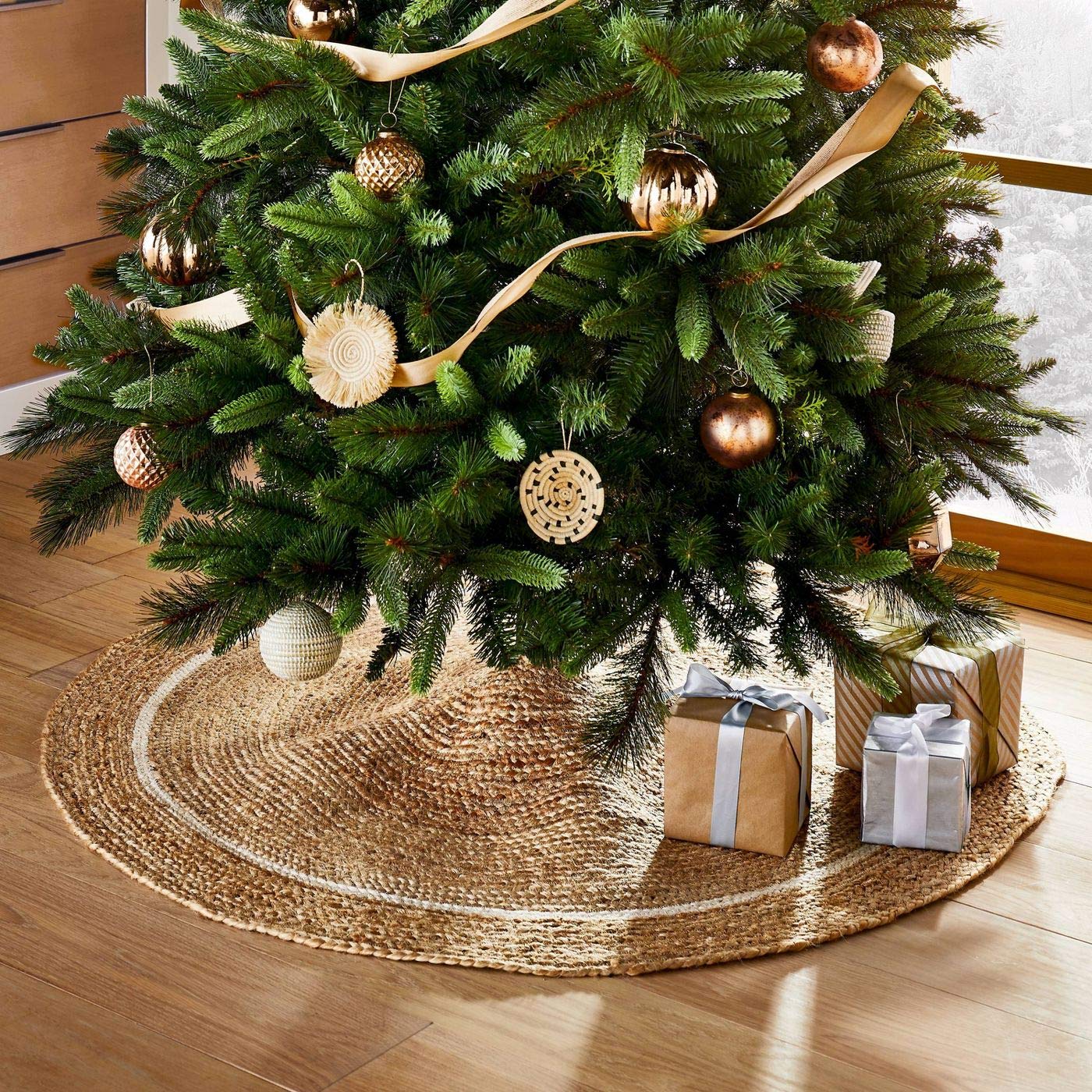 48 Timeless Round Hemp Jute Tree Skirt by Threshold Designed with Studio McGee Bohemian Style Walmart