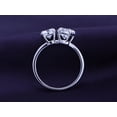 thumbnail image 5 of 1 2/3 CT 6MM Round Shape & 6.5MM Heart Cut Lab Created Moissanite Diamond Toi Et Moi 2-Stone Engagement Wedding Ring For Women In 14K White Gold Over Sterling Silver (G-H/VVS1, 1.66 Cttw)-8.5, 5 of 7