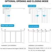 Fetcoi Electric Curtain Tracks With Remote Control Drapery System PC & ABS Home Motorized Curtain Track (6M)