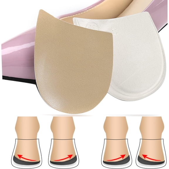 Medial & Lateral Heel Wedge Silicone Insoles, Supination & Pronation Corrective Heel Insoles, Gel Adhesive Shoe Inserts for Foot Alignment, Knock Knee Pain
