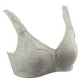 thumbnail image 3 of Mallwal Full-Figure Bra Women Pullover Bra Feature V-Neck No Underwire Bra Style W-1113 Gray 95F, 3 of 7