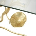 thumbnail image 4 of DecMode 43" x 32" Gold Metal Branch Floral Console Table with Tempered Glass Top, 1-Piece, 4 of 7