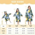 thumbnail image 4 of FORMRS Wearable Blanket Hoodie with Sleeves for Kids Cozy Flannel Sweatshirt, Cartoon Lemon Leaves, 4 of 7
