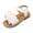 White, variant on Girls Flat Sandals Ankle Strap Open Toe Princess Flower Shoes Toddler Footbed Casual Slides