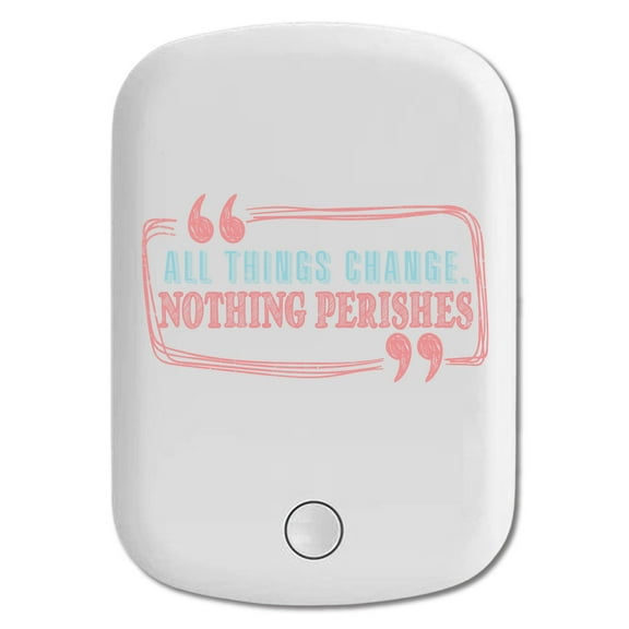 DistinctInk Magnetic Battery Pack, 10000 mAh Wireless Portable Charger with USB-C Cable, Compatible with MagSafe iPhone 14 / 13 / 12 Series - All Things Change Nothing Perishes