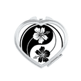 thumbnail image 1 of Culture Yin-yang Flower Design Mirror Travel Magnification Portable Handheld Pocket Makeup, 1 of 3