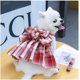 thumbnail image 1 of Arneses para vestir para perros pequeños, niñas, cachorros, gatos, conejitos, ropa para conejos, ropa a cuadros para mascotas, gatos, vestidos con lazo para perritos con correa para, 1 of 5