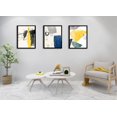 thumbnail image 3 of Modern Blue Abstract Minimalist Wall Art Painting Decor, Gold Canvas Poster Prints, Nordic Texture White Artwork Pictures for Living Room Bathroom Office Home Decoration, 3 of 6