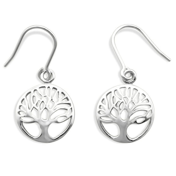 SilverCloseOut Sterling Silver Teens Celtic Tree of life Dangle Earrings 0.51in