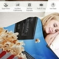 thumbnail image 3 of BCIIG Movie Theater Theme Throw Blanket,Cinema Ticket Filmstrip Popcorn Fleece Blanket for Bedroom Decor,Movie Night Super Soft Blanket for Sofa Couch for All Seasons,Queen 40x50in, 3 of 6