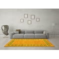 thumbnail image 3 of Ahgly Company Indoor Rectangle Abstract Yellow Modern Area Rugs, 2' x 4', 3 of 4