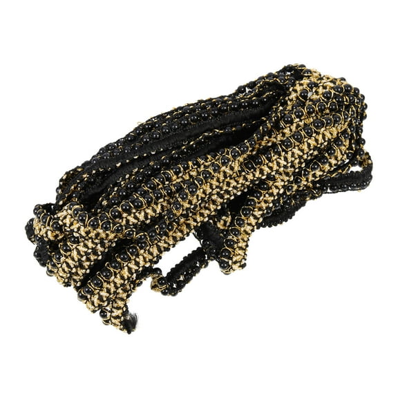 STRANDCHIC Sewing Trim Ribbon for Clothing Trim Black Polyester 1Pack for Craft Projects