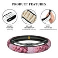 thumbnail image 4 of Balery Pink Glitter Heart Candy Fundas elásticas antideslizantes para volante, funda protectora universal para hombre y mujer, 15 pulgadas, accesorios para coche., 4 of 6
