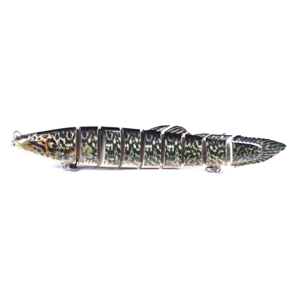 HENGJIA Fishing Lures, 14pcs Large Multi Jointed Fish Fishing Kits Slow Sinking Lifelike Swimbait Freshwater and Saltwater for Trout Bass Lures, 5.51"/0.75oz
