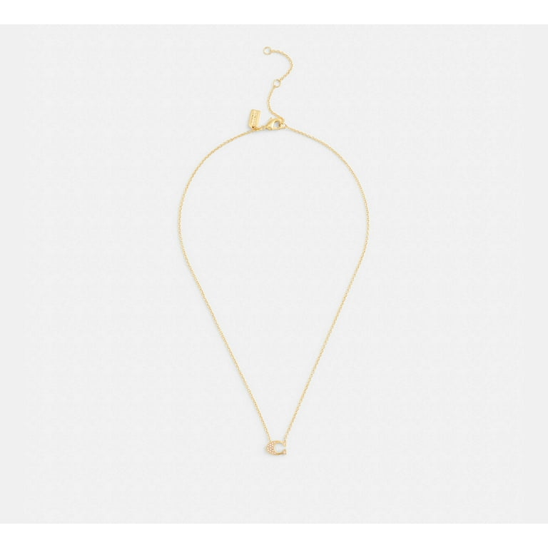 Coach Pave Signature Necklace gold one size - Walmart.com Coach Pave Signature Necklace gold one size - Walmart.com