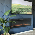 thumbnail image 4 of The Sideline Steel Mesh Screen Non Reflective 80047 60" Recessed Electric Fireplace, 4 of 8