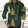 thumbnail image 6 of COSFO Long Sleeve Button Down Shirt Men Funny Collared Christmas Shirts Party Vacation Loose Fit Casual Shirts for Men, 6 of 8