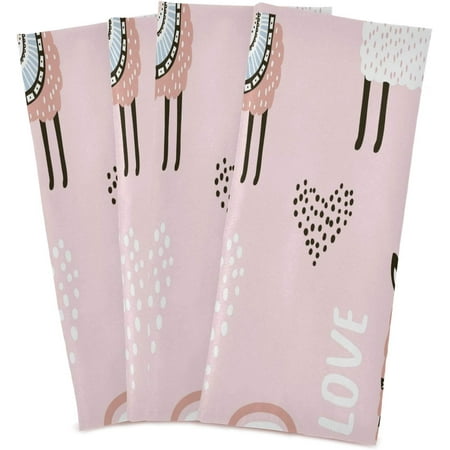 

Coolnut Llama Cactus Alpacas Kitchen Dish Towels Set of 4 Dishcloths Absorbent Soft Towels Hand Towels Tea Towels 18 x 28