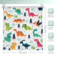 thumbnail image 4 of Cortina de ducha de dinosaurio para baño infantil., 4 of 5
