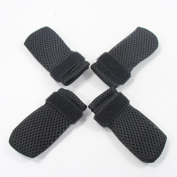 Botas antiarañazos para gatos, 4 piezas para mascotas, gatos, corte de baño, afeitado de uñas, cubierta de pie antiagarrotamiento, protector de pata medio negro Colco Cubierta de pies de gato