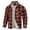 Orange, variant on Zynoxe Plus Size Fleece Lined Jackets for Men Turn Down Collar Button Down Mens Jackets Classic Vintage Plaid Casual Shirt Jacket Warm Thermal Long Sleeve Jacket with Chest Pockets S