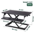 thumbnail image 5 of Standing Desk Converter Height Adjustable Sit to Stand for Computer Desktop Laptop Pre-Assembled Keyboard Tray Black, 5 of 7