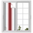 thumbnail image 2 of Red Grey White Window Privacy Film, Farmhouse Ombre Color Modern Simple Static Cling UV Sun Blocking Tint Film Heat Control Windows Films for Bedroom Bathroom, Window Stickers 23.6"x59", 2 of 8